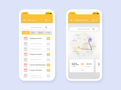 Jeju Bus Information System App app appdesign busapp bussystem design ui uidesign