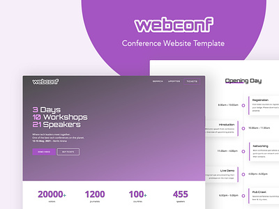 Webconf - WordPress Theme for Conference Events conference gutenberg keynote speakers tickets woocomerce wordpress theme