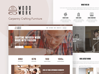 WoodWork - WordPress Theme for Carpentry carpentry gutenberg web design and development woodwork wordpress theme