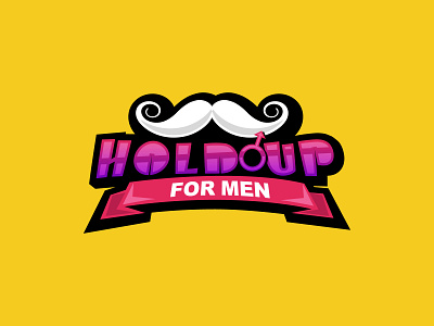 hold up for men logo v1 brand branding combination mark design happiness icon logo logodesign mark medical men mustache pleasure product ribbon sex sexual symbol vector women