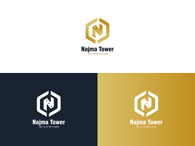 Najma Tower Logo option 2 branding design icon lettermark logo minimal star