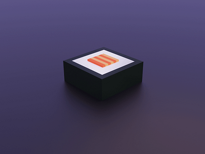That's a sushi block in minecraft 3d blender c4d fish food illustration japan lowpoly render sushi
