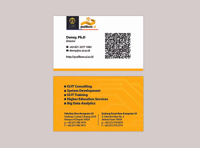 Bussines Card branding card clean yellow