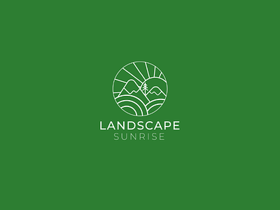 Landscape sunrise logo design