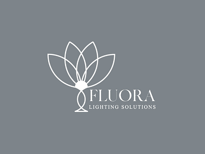 Fluora lighting solution logo logo