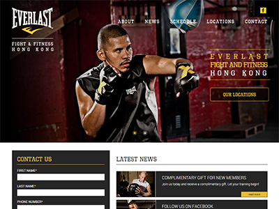 Everlast Fight & Fitness Hong Kong design web