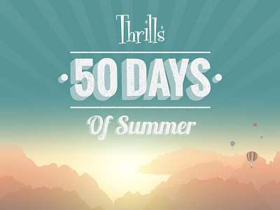 50 Days Of Summer Logo balloon summer. retro type