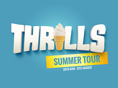 Thrills Summer Tour 3d logo summer