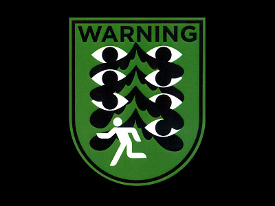 Warning XII emblem exit illustration illustration art illustrator mark minimal nature sign sticker sticker design stickerart symbol symbol design symbolism trees vectorart warning
