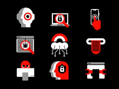 Engetsu Consulting branding cyber security design icon iconography icons iconset identity illustration symbol vector