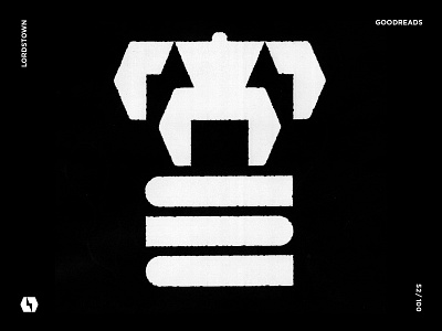 Goodreads brandmark design graphic design illustration logo logomark mark minimal modern modernism powerlifting print sign sport sportsman strong symbol texture trademark vector art