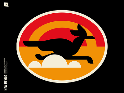 New Mexico I Wall Encyclopedia america artwork badge design emblem graphic design icon illustration illustrator logo mark minimal newmexico road runner sign states sticker symbol us states usa