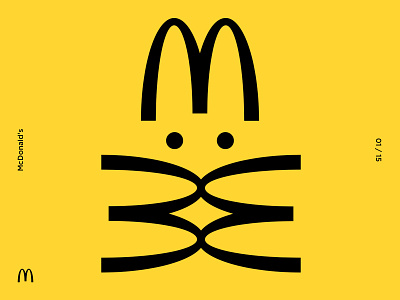 Rabbit animal branding brandmark icon illustration logo mark marks mcdonalds metamorphosis minimal rabbit sign symbol yellow