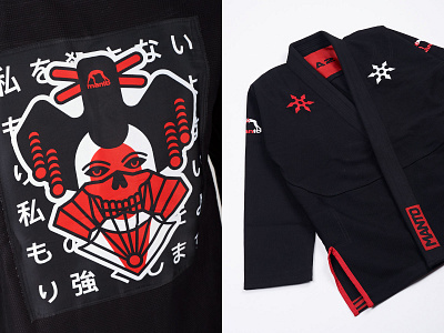 MANTO BJJ GI artwork bjj fashion geisha ghost in the shell illustration japan japanese japanese art ninja oriental samurai shinobi sign skull