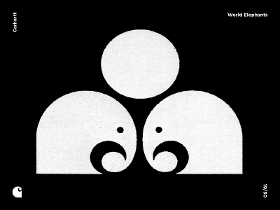 World Elephants animal carhartt elephant logo mark modernism peace sign symbol symbol icon trademark world