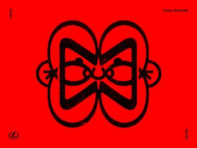 Sumo Wrestler artwork brandmark contemporary contemporaryart graphicdesign illustration japan japanese lexus logo logo designer logomark modernart modernism modernist sign sumo symbolism trademark vector art