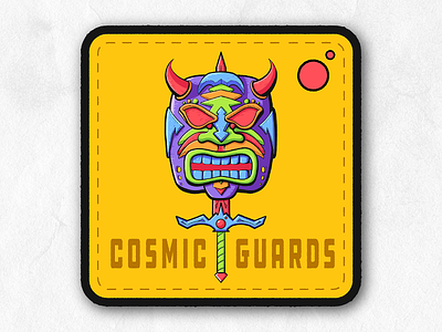 Cosmic Guards Badge adobe illustrator badge color theory design digital art dnd dungeons and dragons dungeonsanddragons graphic design illustration illustrator logo mask patch procreate