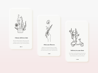 Seasonal flower app onboarding