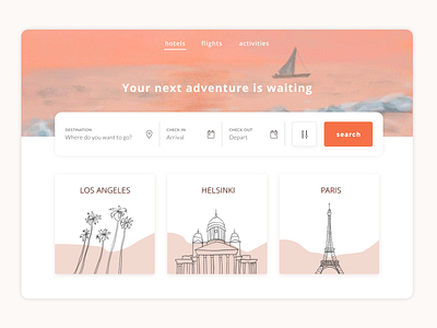 Travel Search Illustrated Pastel Colors - Exploration