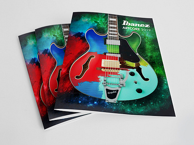 Ibanez Artcore Brochure artcore brochure design catalogue guitars ibanez music