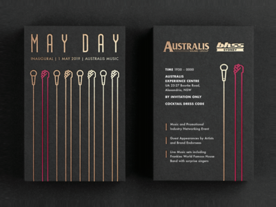 May Day Event Invitation invitations music print