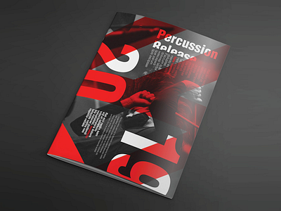 Percussion Release Cover drums magazine percussion typographic