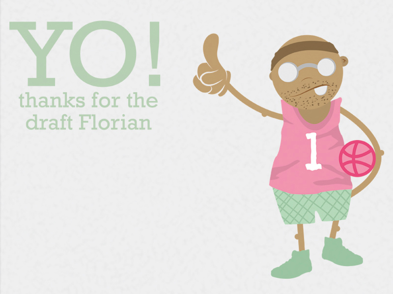 Dribbble Debut Shot dribble basketball debut illustration thanks thankyou draft hello firstshot vector newbie