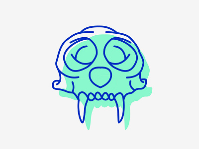 Cebus Skull Line Icon animal ape cebus colour icon skull