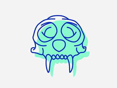 Cebus Skull Line Icon