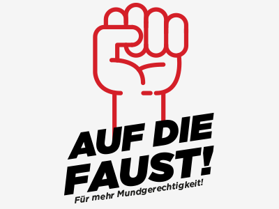 Auf die Faust Logo fist food illustration logo