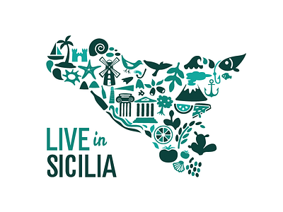 Liveinsicilia branding design logo sicilia