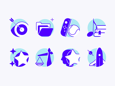 An icon set for mentoring icons