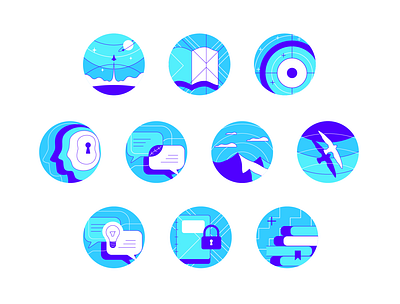 Illustration Set - Mentoring and Learning icons illustration mentorship