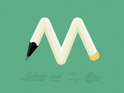 M Pencil facebook cover green pencil promotional web agency