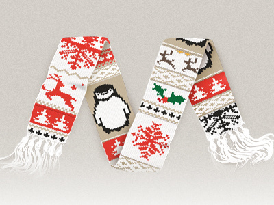 M Christmas christmas happy holidays scarf web agency