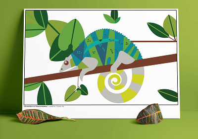 Chameleon Poster adobe chameleon charleyharper illustraion illustrator minimalrealism poster