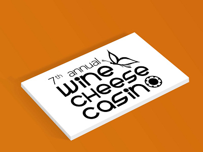 Wine Cheese Casino event (Valerie's Flutter Foundation) cancer casino cheese fundraiser graphicdesign illustrator logo logotype wine