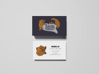 Raging Mongoose Business Card Mockup branding brewery brewing design illustration logo typography vector