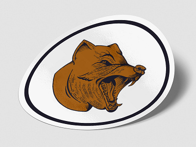 Raging Mongoose Sticker Mockup