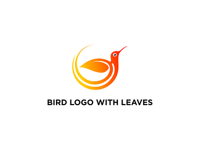 bird logo with leaves