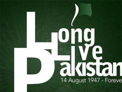 Long Live Pakistan anniversary pakistan simple typography