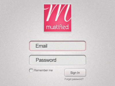 Mustified Login button login login form pakistan pink texture website