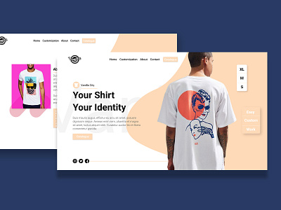 T-shirt Sales Landing Page adobexd branding color palette concept creative design logo photoshop typography uiux ux webdesign website