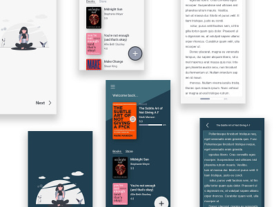 Reading App adobexd book books bookshop color palette covid 19 dailyui design icon illustration navigation reading app review simple ux xd