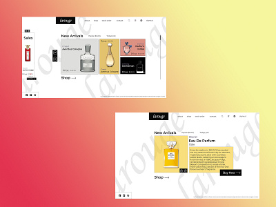 Perfume Shopping site adobexd branding color palette design mobileappdesign perfume photoshop product page typography ux webdesign