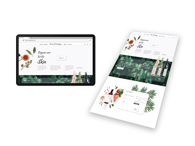 Skincare Website adobexd branding color palette corporate design photoshop product design typography ux