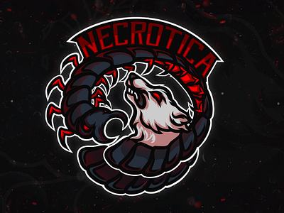 Scolopendra with rat esports logo, mascot