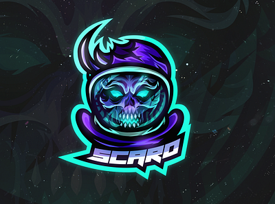 Dead astronaut esports logo, mascot art artwork astronaut design esport logo fantasy illustration logo logotype mascot logo skull space