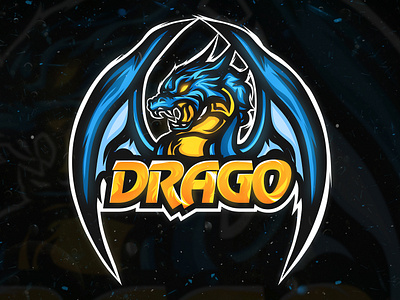 Dragon esports logo, mascot art artwork design dragon fantasy illustration logo vector