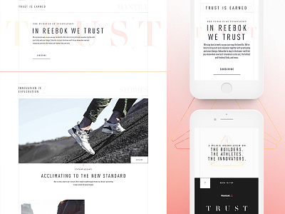 Reebok Innovation Collective — Early Exploration art direction concept design website